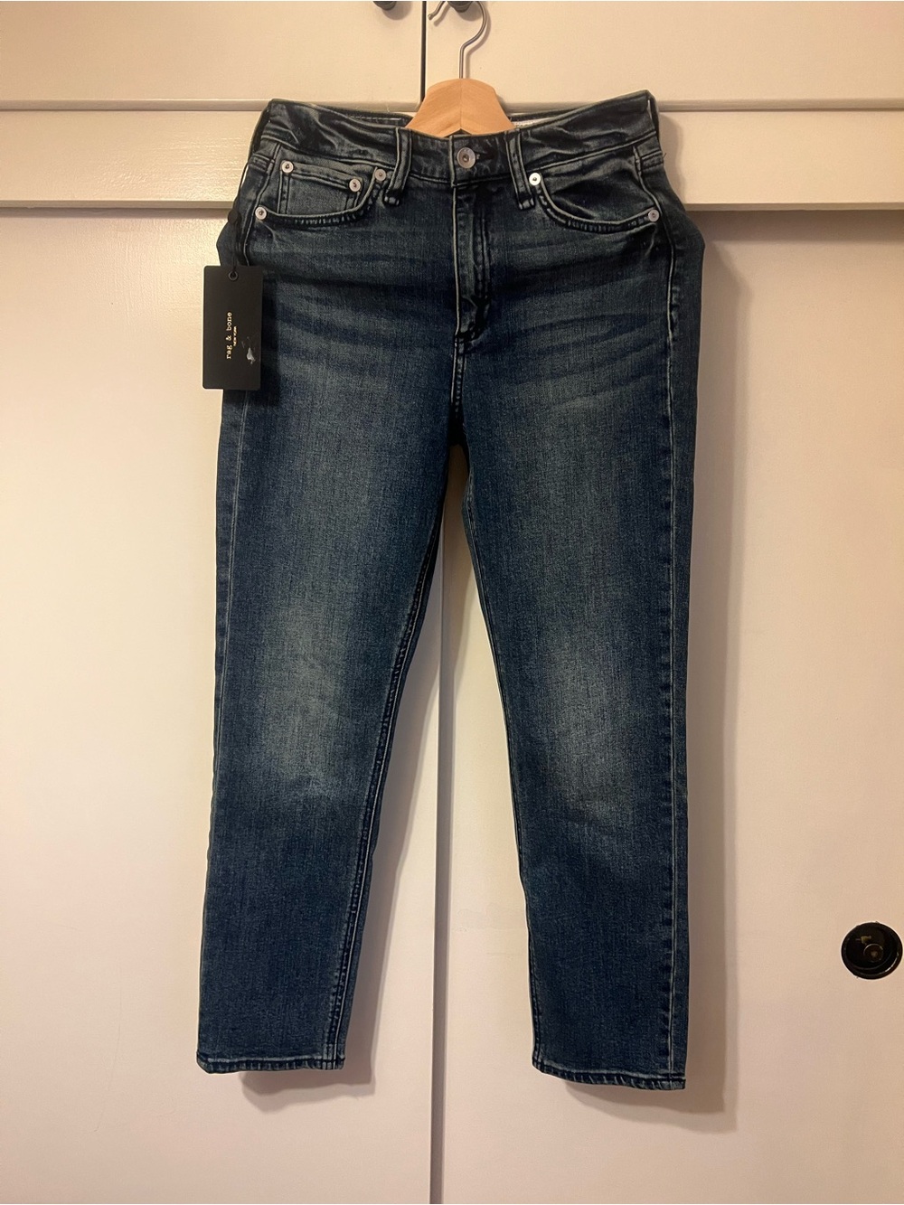 NWT! rag & bone women Nina high waist ankle Blue denim Jeans